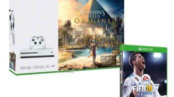 MICROSOFT Console Xbox One S 500 GB + Assassin's Creed Origins + FIFA 18